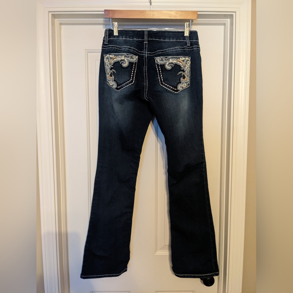 N D Weekend jeans denim embellished pocket flare leg size 6